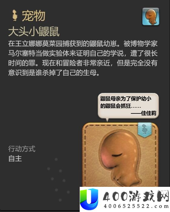 ff14大头小鼹鼠宠物怎么获得