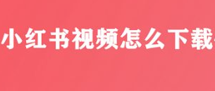 小红书视频怎么下载保存-小红书软件教程推荐