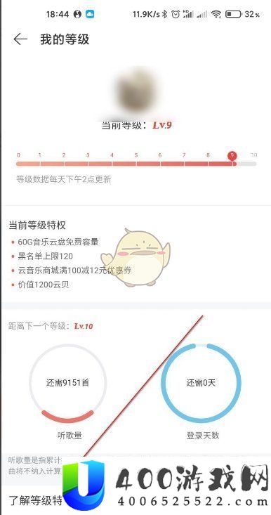 《网易云音乐》等级特权查看方法