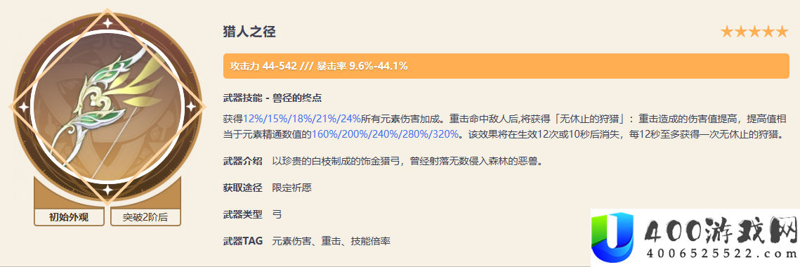 原神4.5猎人之径值得抽吗