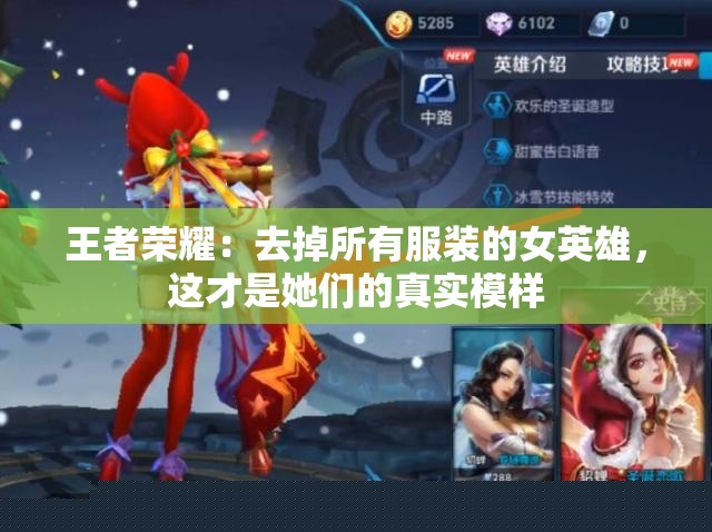 王者荣耀女英雄去掉服装后的真实模样