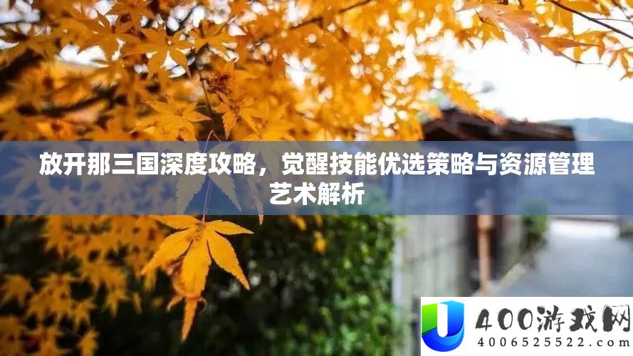 放开那三国深度攻略
