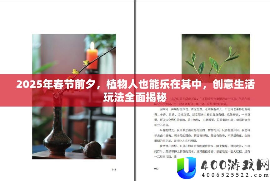 2025年春节前夜，植物人也能乐在个中，创意生涯玩法周全揭秘