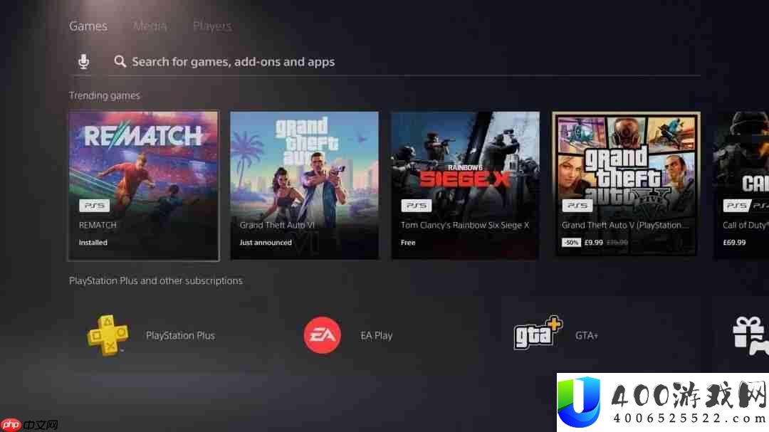 GTA6英国PS商店趋势榜排名被这款黑马游戏反超