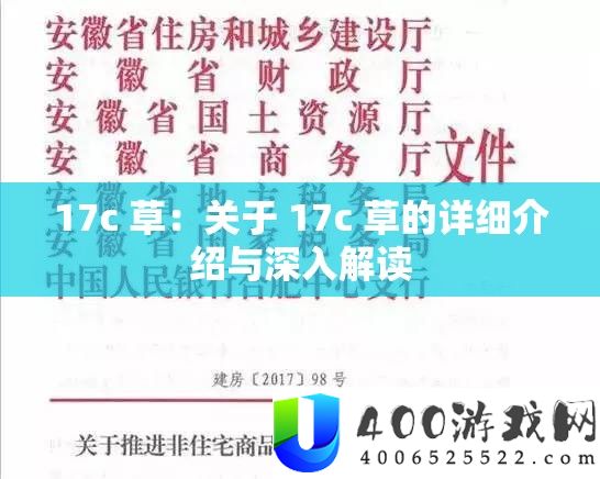 17c 草：关于 17c 草的具体分享与深化解读