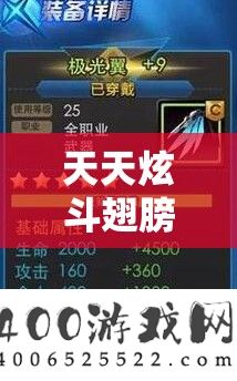 天天炫斗翅膀升级全攻略，揭秘如何解锁并提升满级极光翼的惊人属性