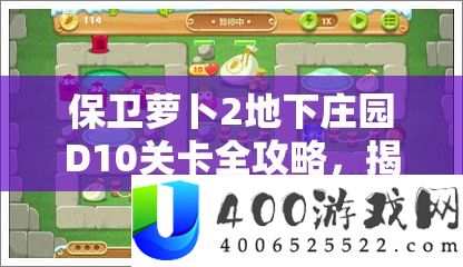 保卫萝卜2地下庄园D10关卡全攻略，揭秘冰锥与风扇的极致配合策略