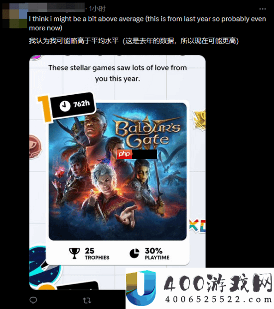 发行总监透露博德之门3游玩时长中位数