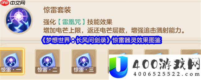 雷霆万钧！梦想世界长风问剑录惊雷器灵全阶分析