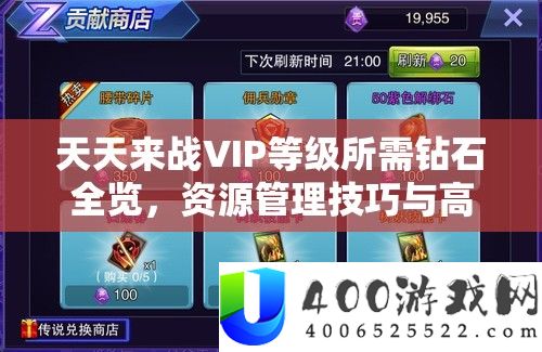每天来战VIP等级所需钻石全览，资本经管技能与高效使用技巧，防止钻石挥霍