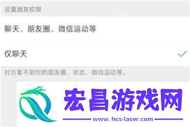 微信仅聊天时朋友圈呈现何种状态
