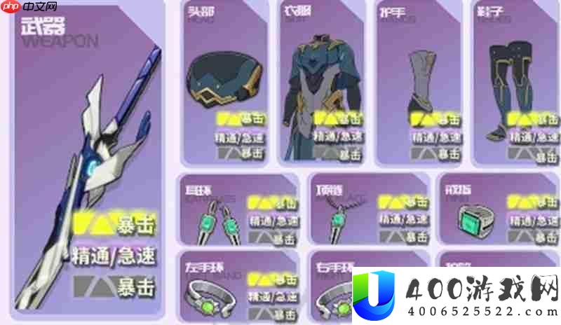 各职业武器搭配攻略