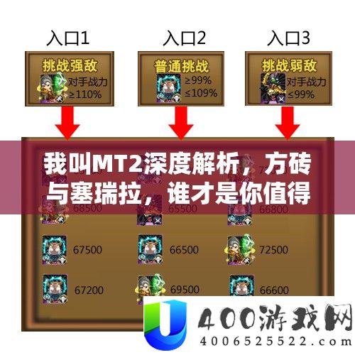 我叫MT2深度解析，方砖与塞瑞拉，谁才是你值得重点培养的游戏之星？