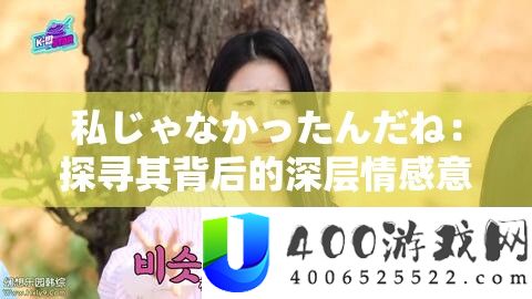 私じゃなかったんだね：探访其背地的深层情感意义