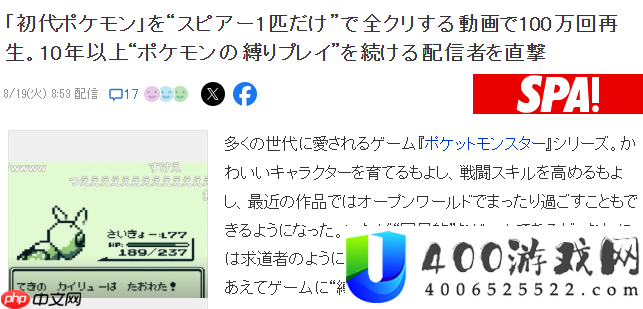 大针蜂一只通关宝可梦