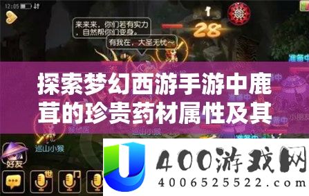探索梦幻西游手游中鹿茸的珍贵药材属性及其带来的神奇功效