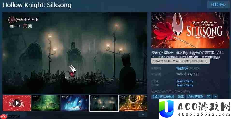 空泛骑士：丝之歌Steam希奇好评-同时在线玩家破53万