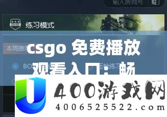 csgo 免费播放观看入口：畅享精彩赛事无需付费