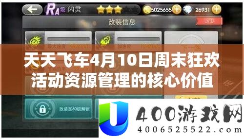 每天飞车4月10日周末狂欢举动资本经管的中心价值与高效技巧分析