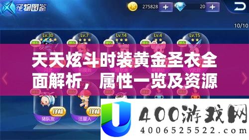 每天炫斗时装黄金圣衣周全分析，属性一览及资本经管高效使用与价值最大化技巧