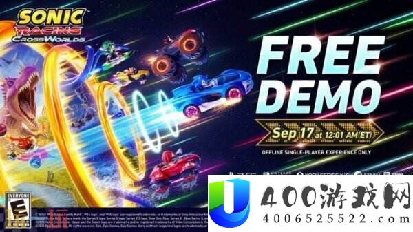索尼克赛车：穿插世界单人试玩DEMO9月17日上线