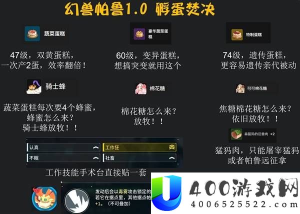 幻兽帕鲁捡蛋和孵蛋辅助帕鲁推荐