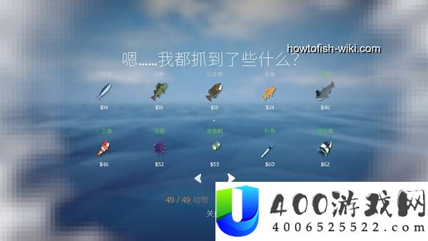 渔力全开全45种可售卖鱼价格表