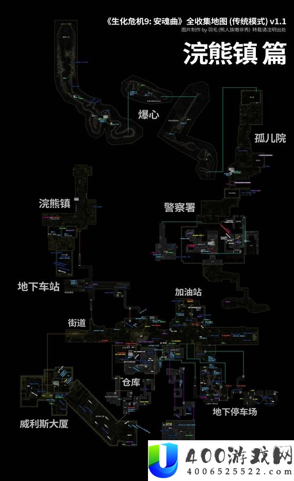 生化危机9安魂曲全收集品标注地图