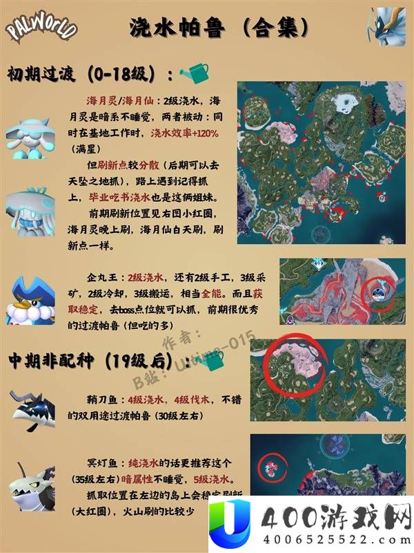 《幻兽帕鲁浇水指南：适合浇水的帕鲁推荐》
