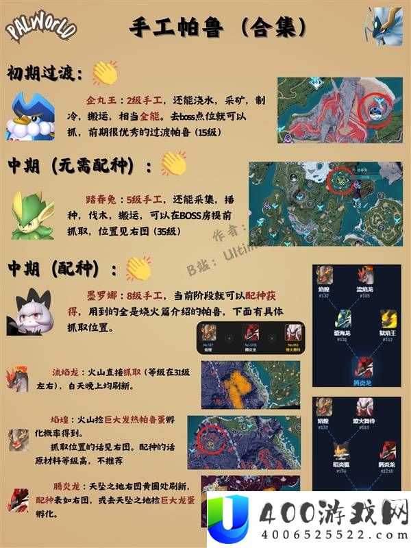 《幻兽帕鲁》手工制作推荐：适合手工的帕鲁类型解析