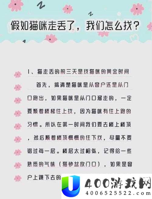 萌宅物语猫咪突然失踪，该如何寻找？猫咪失踪应对攻略揭秘