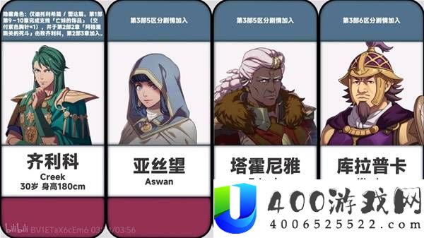 火焰纹章万缕千丝角色加入条件及信息